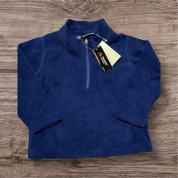 RUGGED BEAR NEW NWT BLUE BOUTIQUE BOYS GIRLS FLEECE TOP SHIRT WINTER FALL SZ 2 3 - Picture 1 of 4